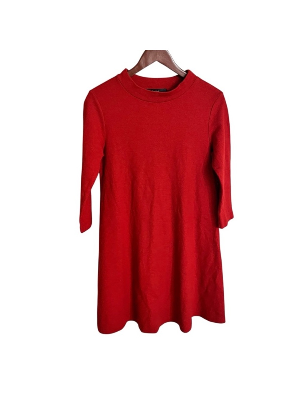 Banner Barrett Red 100% Wool A-Line Shift Dress - Japan - Sz 38 US Small